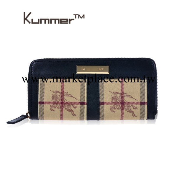 可訂做B傢長款格紋女士錢包 手拿包 配皮包工廠,批發,進口,代購