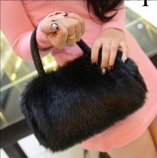 批發新款韓版潮可愛特價仿兔毛毛包單肩包女包斜挎包小包包代理工廠,批發,進口,代購