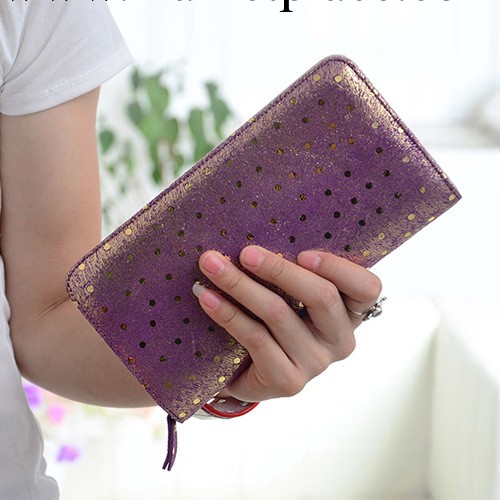 女式橫版拉鏈錢包新款潮韓版長款牛皮女錢包 女士真皮手拿包錢夾工廠,批發,進口,代購