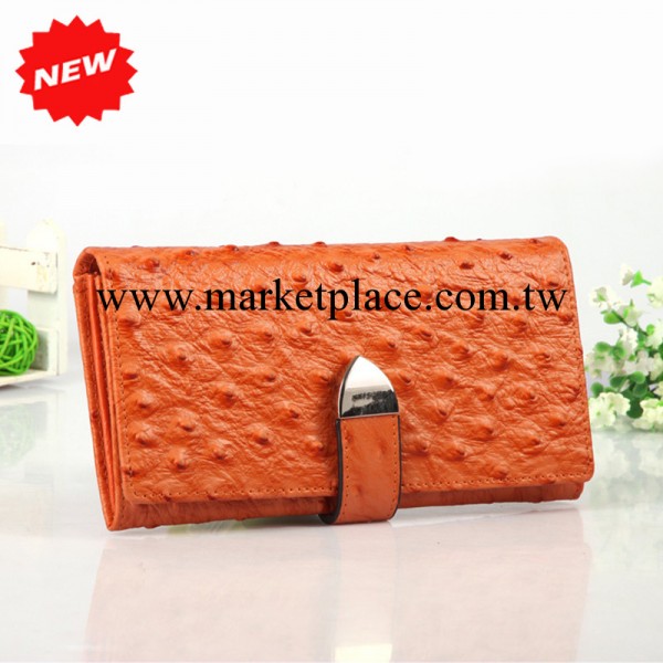 最新長款錢包批發女款真皮錢夾女士手拿包高當駝鳥紋包包5125工廠,批發,進口,代購