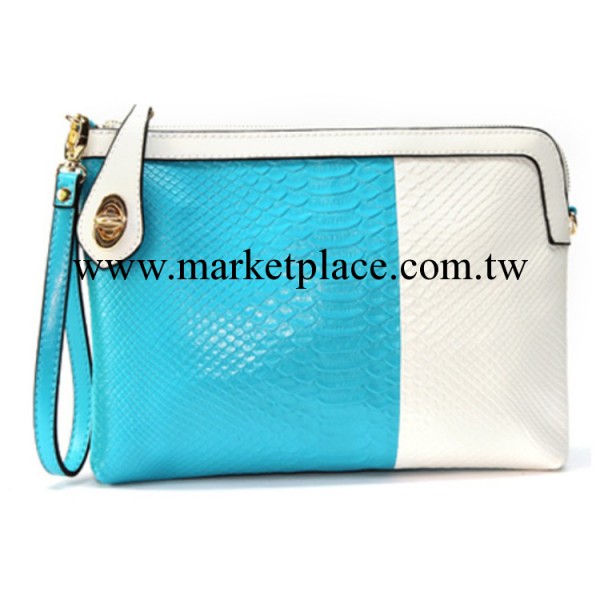 直銷天藍色頭層牛皮女款手拿包 斜挎包 時尚韓版包包  5502#工廠,批發,進口,代購