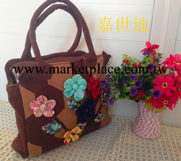 嘉世迪民族風   復古流行手工包 六朵花系列單肩包工廠,批發,進口,代購