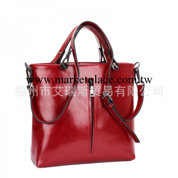 2014新豎款真皮女士包包韓版時尚潮油臘牛皮休閒手提單肩斜挎女包工廠,批發,進口,代購