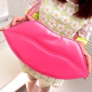 M130623性感嘴唇 熒光色 手拿包 手抓包 手腕包 女包批發工廠,批發,進口,代購