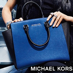 大號Michael kors selma 十字紋牛皮笑臉包 單肩手提斜挎 MK女包工廠,批發,進口,代購