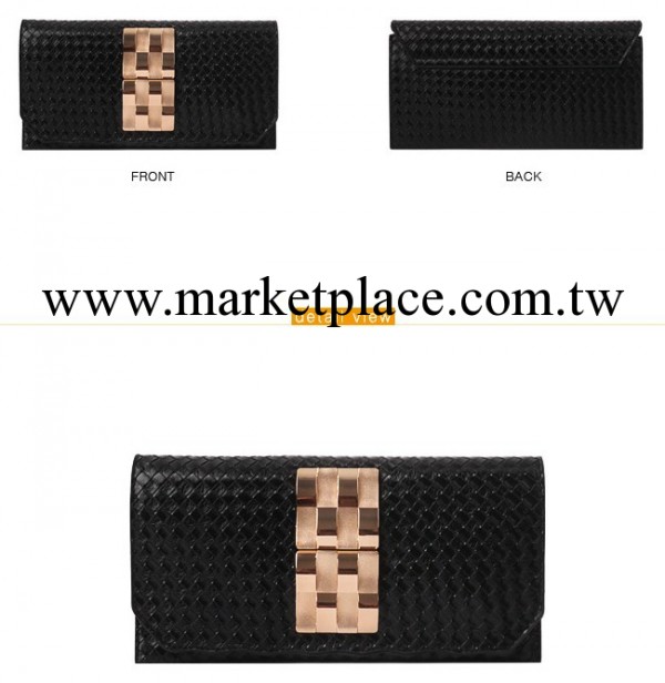 批發韓國進口編織紋橫款方形金屬鏈單肩包 新款小型包蓋式手拿包工廠,批發,進口,代購