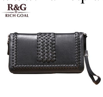 龍鳳居新款直銷男士手拿包手包錢包 日韓版編織錢夾中長款皮夾工廠,批發,進口,代購