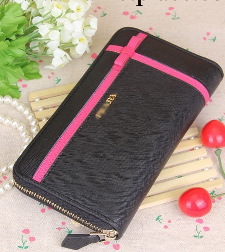 2013新P傢歐美十字紋牛皮女士長款錢包拉鏈手拿包多卡位撞色錢夾工廠,批發,進口,代購