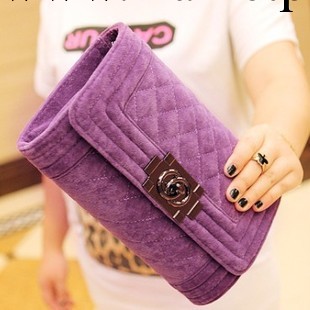 2013秋冬新款女包正品韓版絨面潮包菱格鏈條包單肩斜跨包包批發工廠,批發,進口,代購