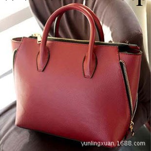 2014新款女包日韓蝙蝠手提包復古荔枝紋單肩斜挎女包8312紅色工廠,批發,進口,代購