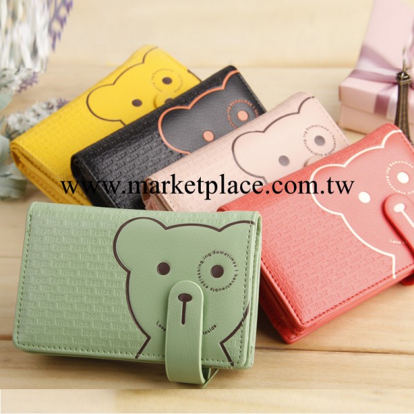 韓版新款錢包 時尚可愛智慧熊手拿包 女式潮卡通學生中款錢包工廠,批發,進口,代購
