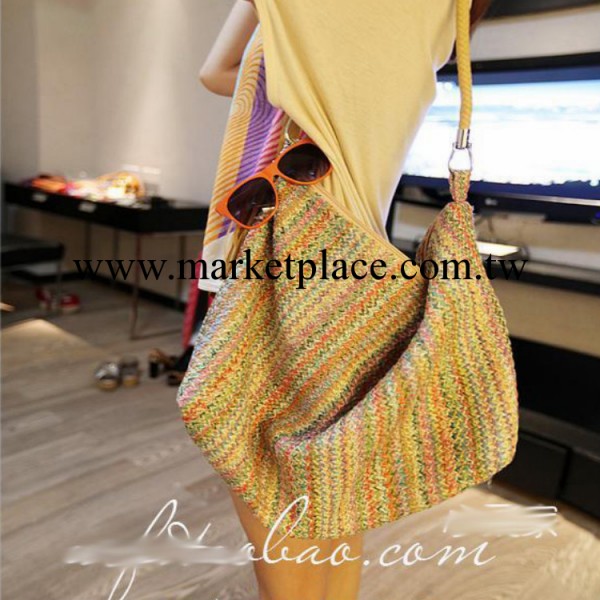 包包批發2013夏季新款潮女包韓版時尚復古百魅大包編織草編單肩包工廠,批發,進口,代購