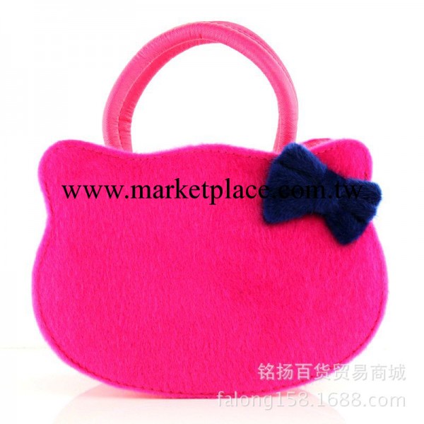 秋冬款兒童KT貓手提包 女童斜挎包 兒童手拎包 毛茸茸兒童斜挎包工廠,批發,進口,代購