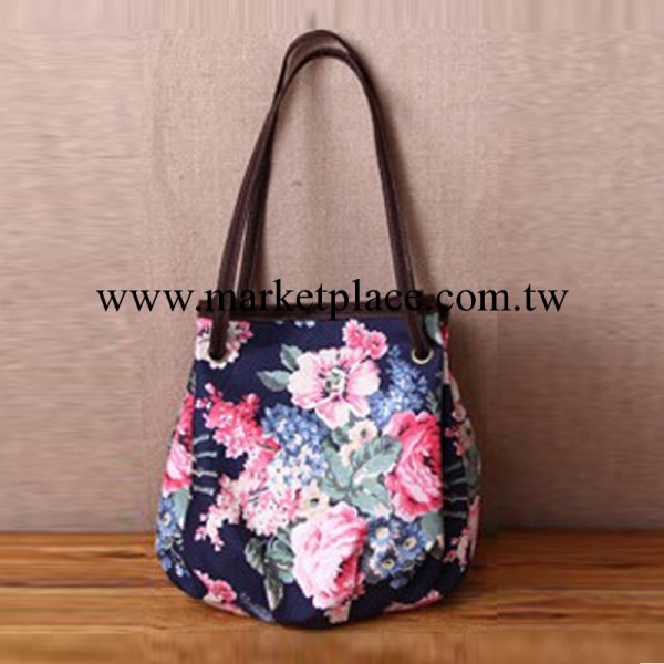 庸庸原創女包 田園簡約可愛印花帆佈包單肩斜挎包 品牌女包廠傢工廠,批發,進口,代購