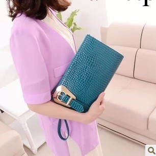 搜酷時尚女包2013夏季新款潮 糖果色鱷魚紋手拿包單肩斜跨女包包工廠,批發,進口,代購