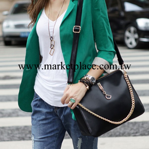 2013新款女包 優雅時尚D扣鏈條單肩包斜挎包手提包女pu潮包包批發工廠,批發,進口,代購