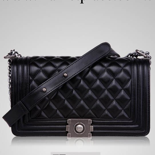 孫麗同款包2014春季新款歐美風格時尚菱格小香風羊皮單肩手提包工廠,批發,進口,代購