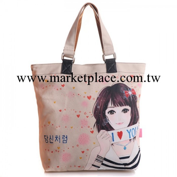 唯美插畫 手提帆佈彩繪包工廠,批發,進口,代購