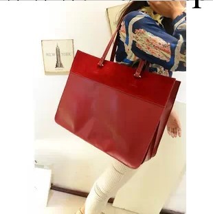 2013春季新款歐美高端復古黑紅色 百搭手提包單肩女包 大包批發工廠,批發,進口,代購