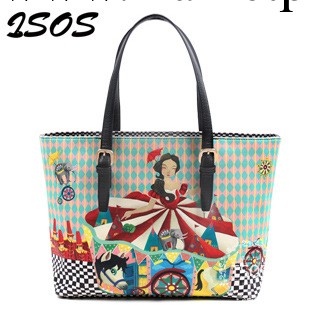 ISOS原創時尚潮流印花風格女士包包歐美英倫風手工單肩斜挎包工廠,批發,進口,代購