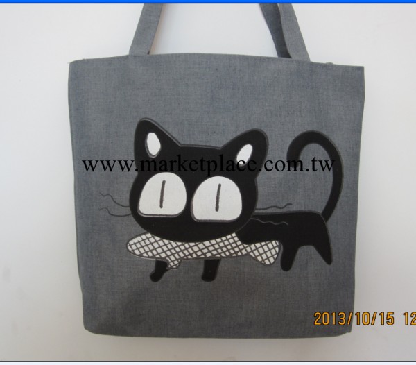 女包廠傢直銷小貓貓時尚帆佈包單肩手提包購物袋來圖定做批發零售工廠,批發,進口,代購