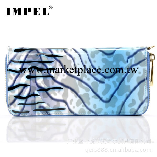 2013IMPEL新款拉鏈女錢包 牛皮長款錢夾 真皮手拿包工廠,批發,進口,代購