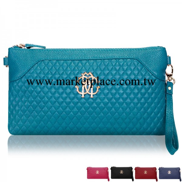 真皮軟面手拿女包批發 新品菱格紋手拿包 單肩手提手拿包5色可選工廠,批發,進口,代購