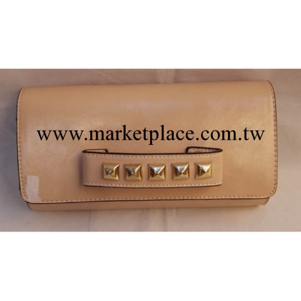 新款時尚優質皮 鉚釘配飾純色女士手拿包  新款上市工廠,批發,進口,代購