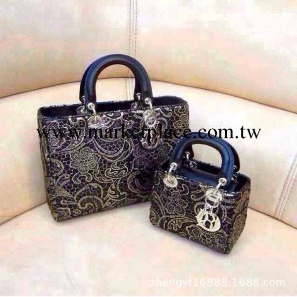 歐美秋冬限量版 蕾絲燙金配小綿羊皮 女士手提袋工廠,批發,進口,代購