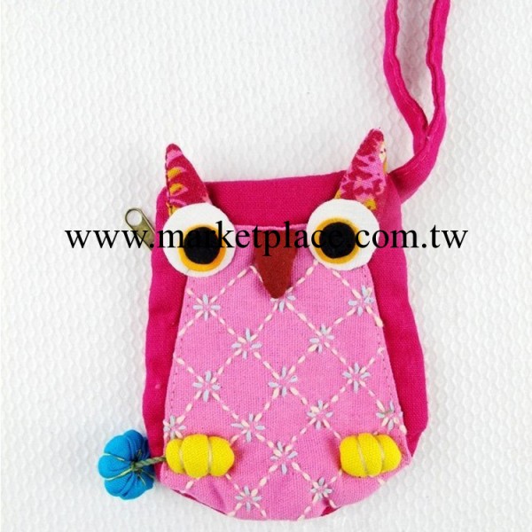民族風貓頭鷹零錢包 卡通鑰匙包 可愛佈包 手工佈藝女士包包批發工廠,批發,進口,代購