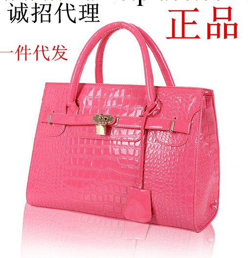 米維爾 正品 女包 2013新款 時尚亮光 潮包 鱷魚紋 手提包 斜挎包工廠,批發,進口,代購