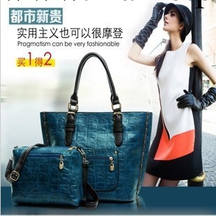 貓貓 正品女包新款油蠟皮鱷魚紋子母包單肩斜挎包女包 包工廠,批發,進口,代購