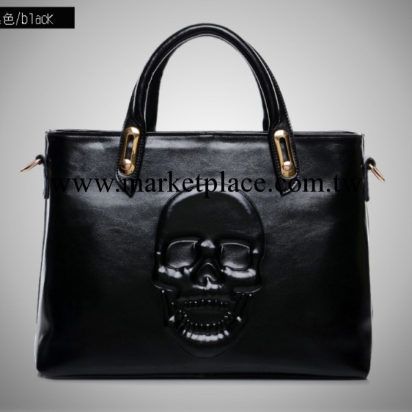 真皮女包2013新款潮流朋克風骷髏頭歐美手提女包包單肩斜挎包包工廠,批發,進口,代購