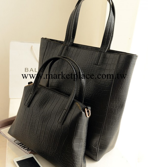 歐美大牌高端貨 鱷魚紋購物大包復古手提單肩包斜挎女包中包工廠,批發,進口,代購
