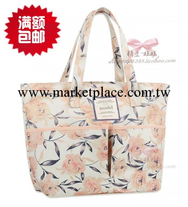 特！日本新款外貿 復古花朵 甜美田園拉鏈單肩手提包滿額包郵工廠,批發,進口,代購