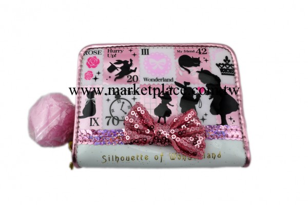 【正品搶購】蘿莉小妖Gentleman Rose粉色亮片蝴蝶結錢包學生款工廠,批發,進口,代購