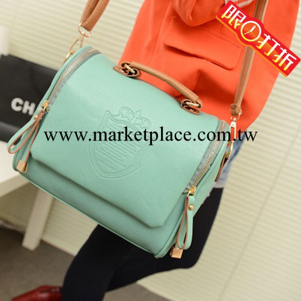 新款復古糖果色OL包批發 韓國潮單肩包包時尚斜挎手提兩用女式包工廠,批發,進口,代購