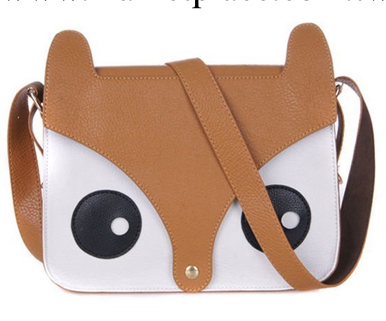 批發 2013新款 韓版超萌淘氣小狐貍復古包單肩斜挎女包批發 pu包工廠,批發,進口,代購