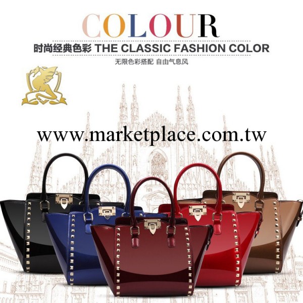 【夥拼】韓潮流包包真皮女包牛皮斜挎手提單肩包 鉚釘包大牌同款工廠,批發,進口,代購