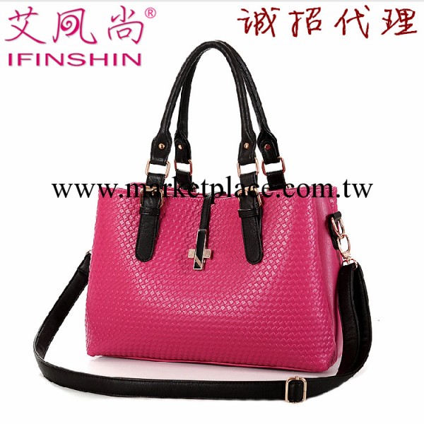阿伊凡包包美約新款女包潮韓版撞色壓花三夾層單肩包手提斜跨包大工廠,批發,進口,代購