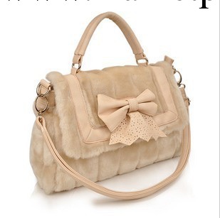 【源頭爆款】廣州女包批發 秋冬兔毛女包 單肩手提斜跨包 毛毛包工廠,批發,進口,代購