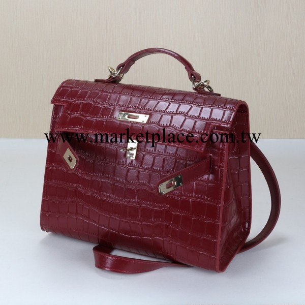 2014新款迷你凱莉包真皮鱷魚紋手提單肩斜跨包女鉑金包--中號工廠,批發,進口,代購