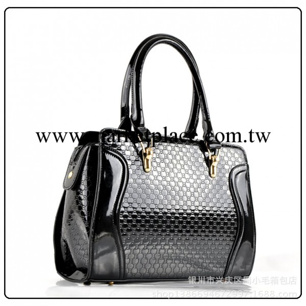 批發廣州女包2014新款翰百歌經典時尚漆皮壓花定型手提女包新娘包工廠,批發,進口,代購