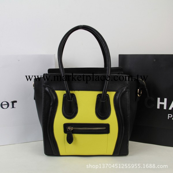 大號 2013新款 品牌撞色黑白笑臉包 囧包 單肩手提兩用包包批發工廠,批發,進口,代購