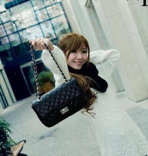 新款廣州奢侈品菱格鏈條女包復古潮單肩斜挎包韓國品牌一件代發工廠,批發,進口,代購