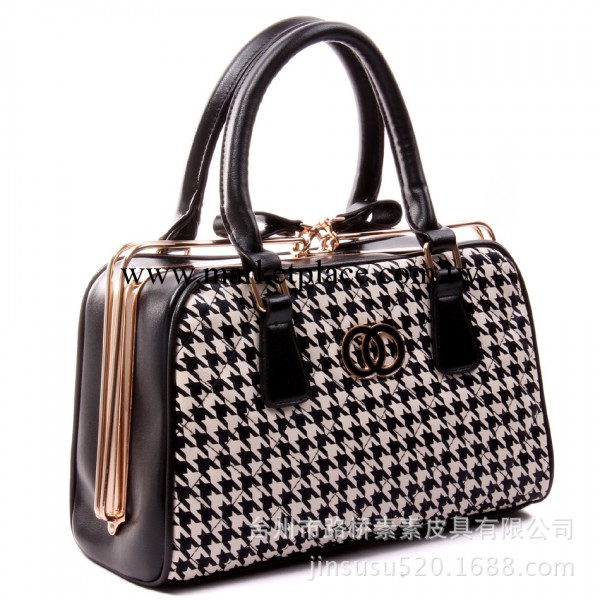 秋冬新款 鋼夾手提優雅高檔女包 百搭氣質款手提女包工廠,批發,進口,代購