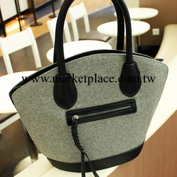 秋冬 歐美大牌復古呢料定型笑臉包手提包 簡約囧字機車單肩斜跨包工廠,批發,進口,代購