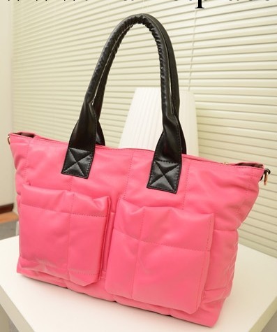 批發201款雙口袋秋冬羽絨包單肩斜挎包時尚休閒包潮流包女士包包工廠,批發,進口,代購