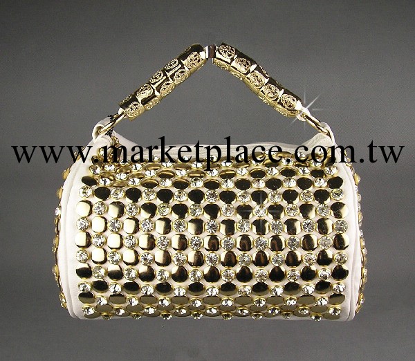 超閃 閃亮鉚釘枕頭包 白 潮流時尚女包 奢華手提包 單肩斜挎包工廠,批發,進口,代購