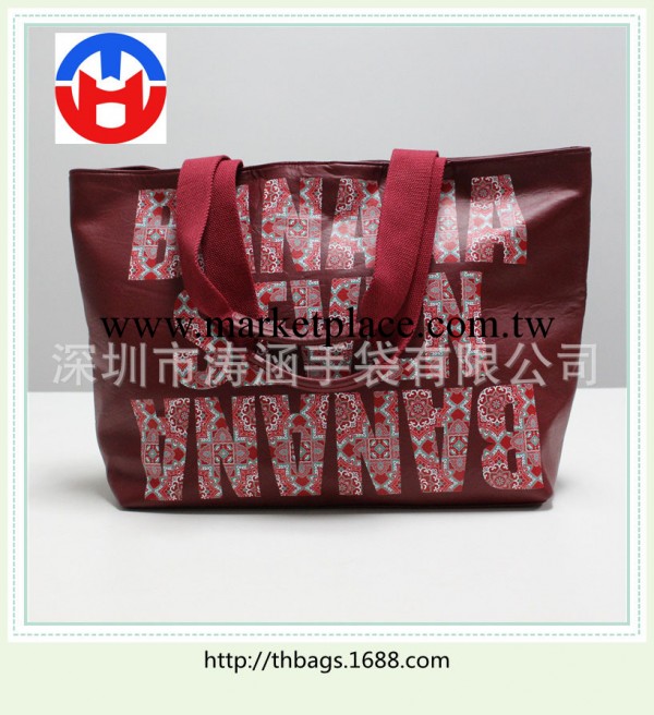 2014全新款式 全國暢銷紅色PU女式休閒手提包 PU包 女士手提包工廠,批發,進口,代購